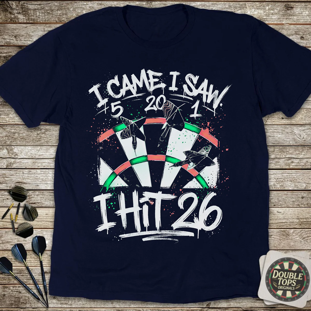 I Came I Saw I Hit 26 Graffiti T-Shirt - Image 3